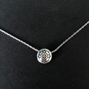 Alex And Ani Sacred Studs Sterling Silver Necklace